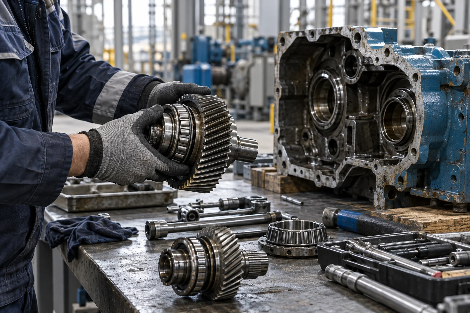 Mechanische Instandsetzung eines Getriebes