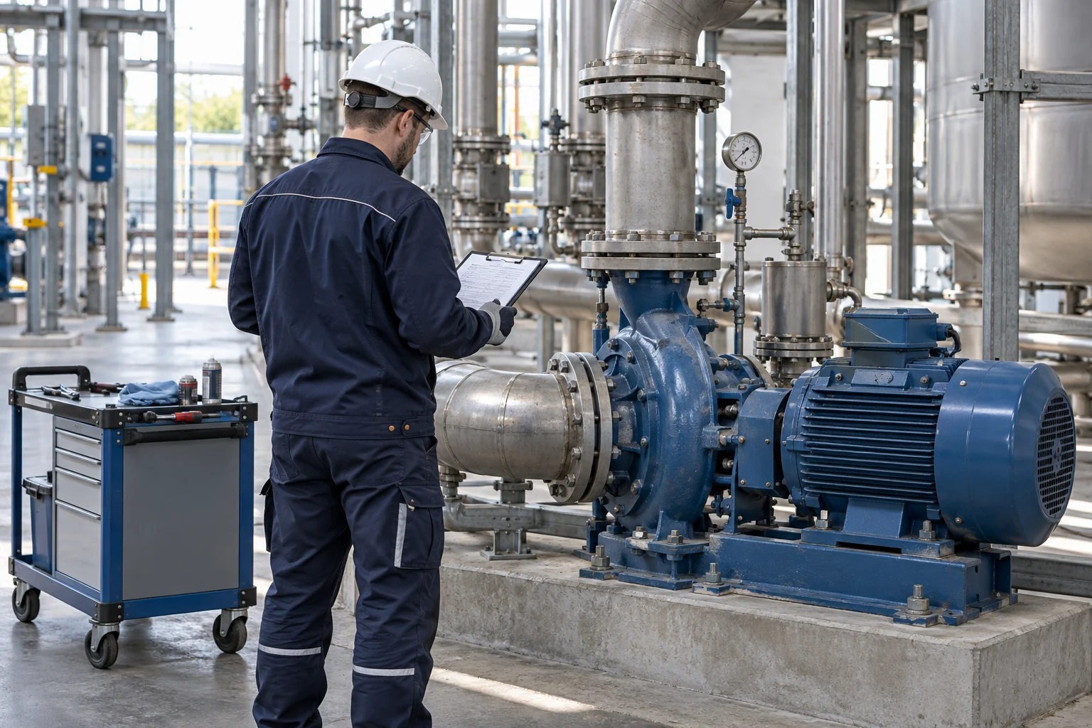 Vorbeugende Wartung einer Pumpen- und Antriebseinheit